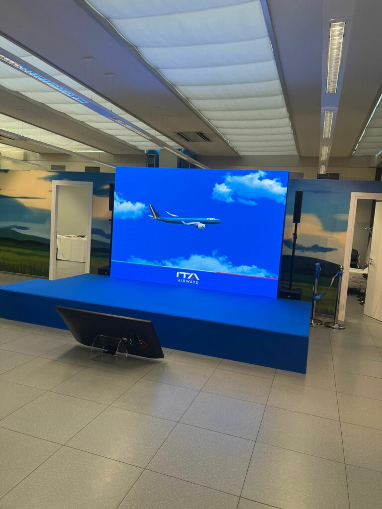 Allestimento evento Ita Airways