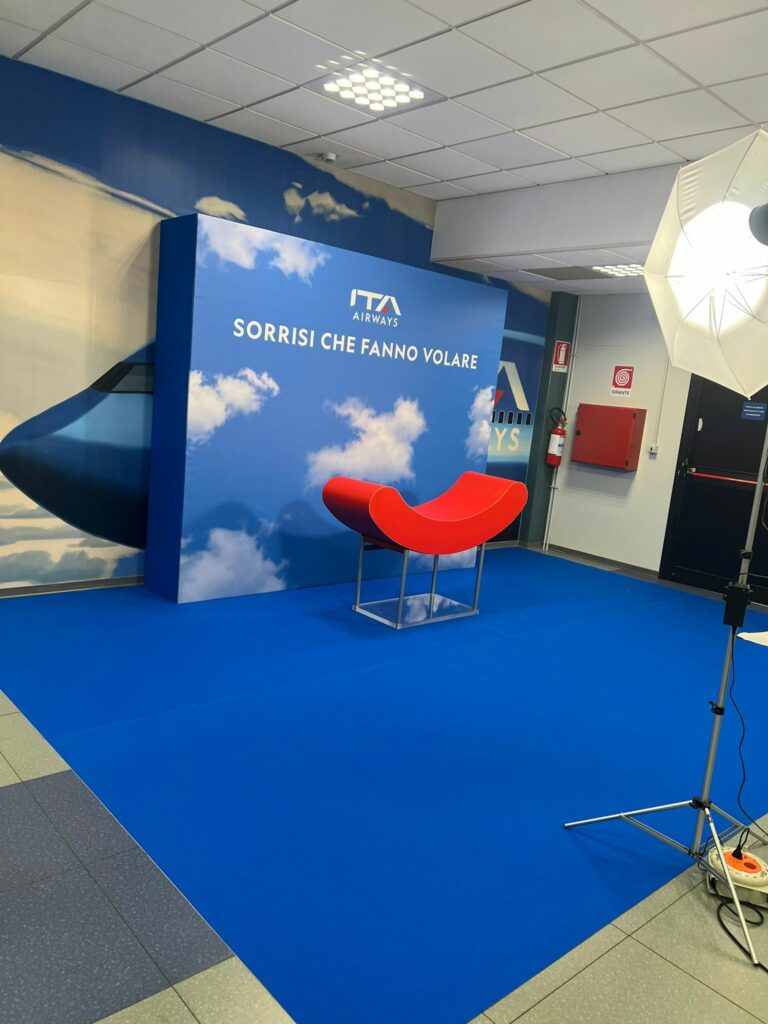 Allestimento evento Ita Airways